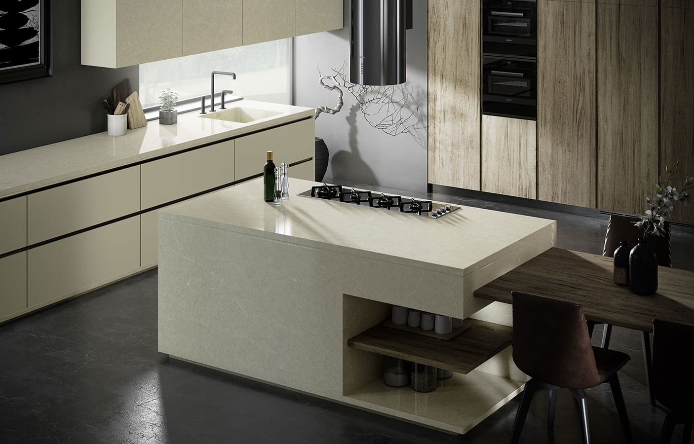 Galerie photos Quartz Silestone Silken Pearl
