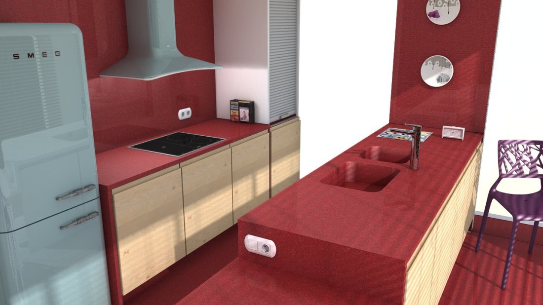 Galerie photos Quartz Silestone Rojo Eros